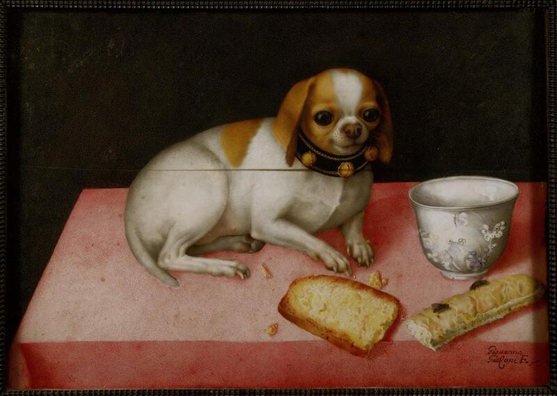 Dog with a Biscuit and a Chinese Cup.jpg